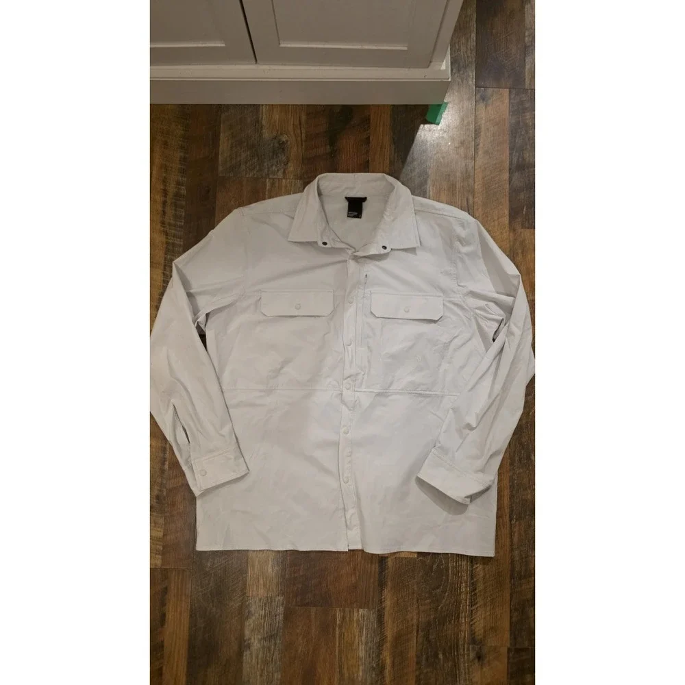North Face Men's Sniktau Long Sleeve Sun Shirt UV Light Grey Sz XL Vented